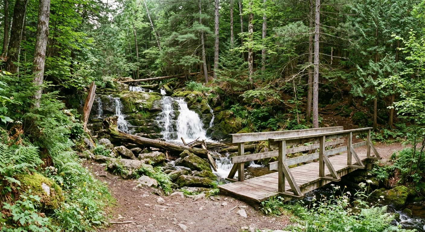 Waterfall in a conservation area