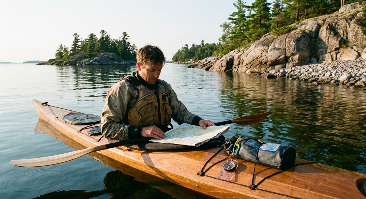 Kayaker on Georgian Bay
